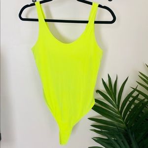 Neon Yellow Fashion Nova Bodysuit